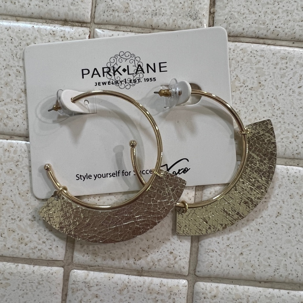 Park Lane Gold Foiled Hoops